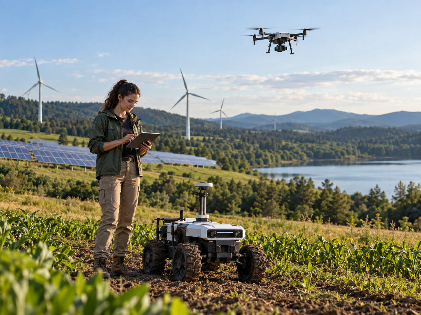 Sustainable Farming with Rover and Drone